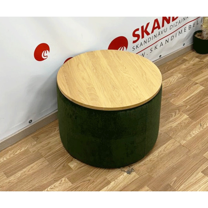 Coffee Table and Pouf Set II (Exposition)(Khaki)